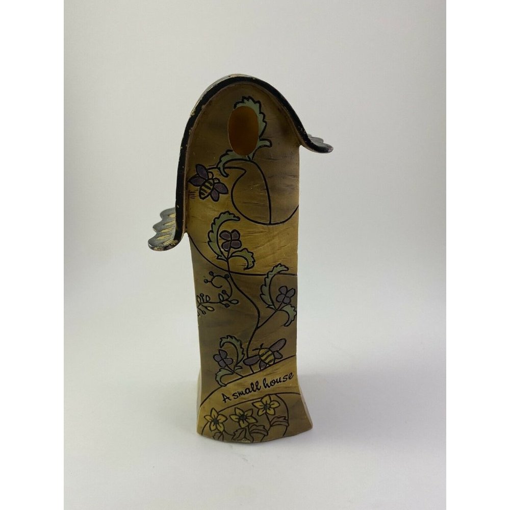 WOODLAND BY CARSON COLLECTABLE FIGURINE BIRD HOUSE WITH HOME SAYING